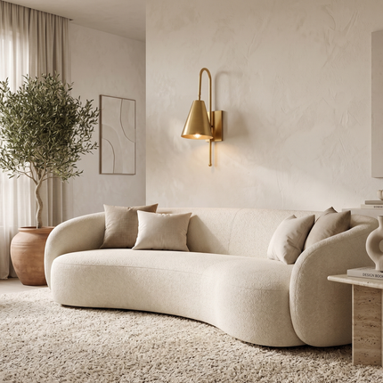 Gold Brass Wall Sconce, Modern Brass Wall Lamp, Gold Sconce Light, Bedroom Lighting, Reading Light, Entryway & Living Room Light Hallway