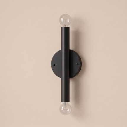 Matte Black Wall Sconce, Double Sided Light Fixture, Minimalist Up Down Wall Lamp, Industrial Lighting, Bedroom Hallway & Living RoomModern