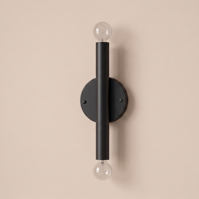 Matte Black Wall Sconce, Double Sided Light Fixture, Minimalist Up Down Wall Lamp, Industrial Lighting, Bedroom Hallway & Living RoomModern