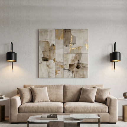 Wall Sconce Matte Black with Gold Interior Shade Modern Luxe Wall Light, Contemporary Cylinder Sconce, Bedroom Lighting, Hallway Accent Lamp