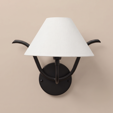 Matte Black Double Wall Sconce, Modern 2 Light Wall Lamp, Minimalist Bedroom Lighting, Contemporary Wall Light Fixture for Home Décor Indoor