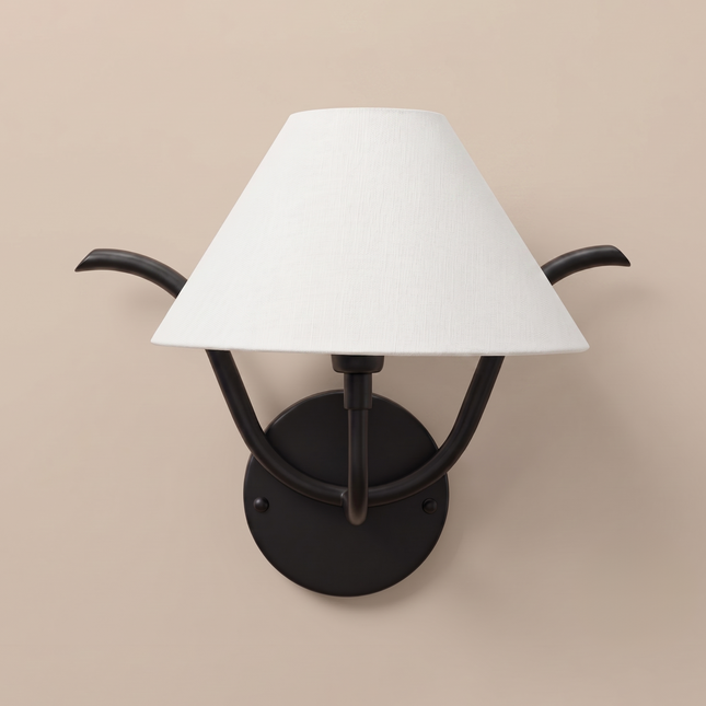 Matte Black Double Wall Sconce, Modern 2 Light Wall Lamp, Minimalist Bedroom Lighting, Contemporary Wall Light Fixture for Home Décor Indoor