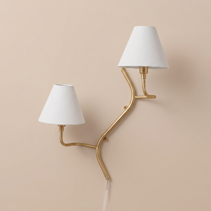 3 Light Wall Sconce, Modern Brass Wall Lamp, Sculptural Lighting, Bedroom Sconce, Living Room Light, Handmade Accent Home lighting Fixture.