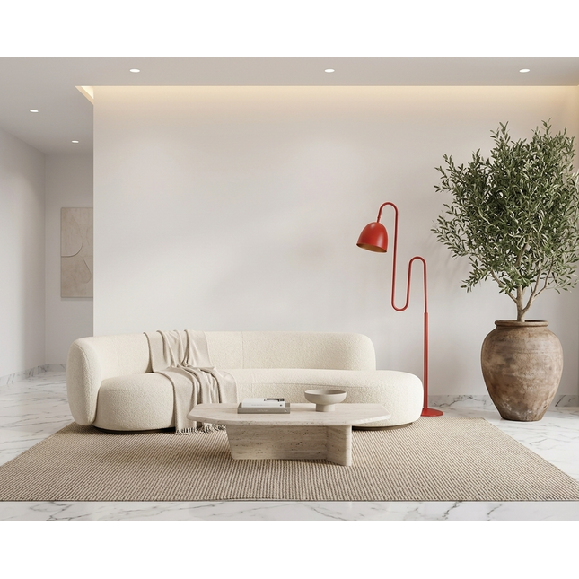 Floor Lamp with Modern Sculptural Standing Light,Bold Red Statement Lamp, Artistic Reading Lamp for Living Room Bedroom Decor home Item