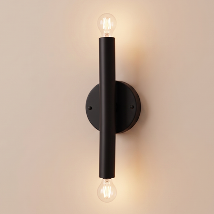 Matte Black Wall Sconce, Double Sided Light Fixture, Minimalist Up Down Wall Lamp, Industrial Lighting, Bedroom Hallway & Living RoomModern