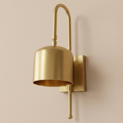 Modern Brass Wall Sconce, Swing Arm Wall Light, Adjustable Bedside Lamp, Vintage Gold Reading Light, Handmade Wall Elegant Hardwired Light.