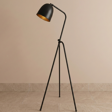Floor Tripod Lamp Black Standing Light, Modern Floor Lamp for Living Room, Bedroom, Reading Corner Office, Mid Century Tripod Lighting Decor