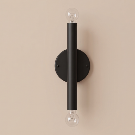 Matte Black Wall Sconce, Double Sided Light Fixture, Minimalist Up Down Wall Lamp, Industrial Lighting, Bedroom Hallway & Living RoomModern