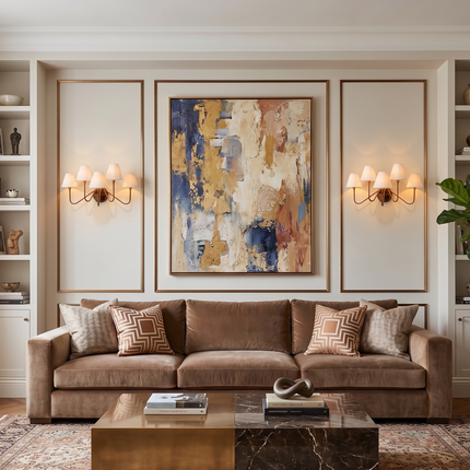 Unfold timeless elegance with the Brown Antique wall sconce masterpiece Brass Golden