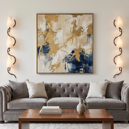 Wall Light – Luxury Matte Black Wall Sconce, Modern Vertical Lighting with Elegant White Cone Shades for Living Room, Staircase, Hallway
