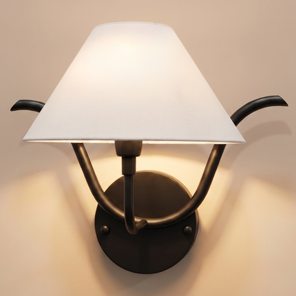 Matte Black Double Wall Sconce, Modern 2 Light Wall Lamp, Minimalist Bedroom Lighting, Contemporary Wall Light Fixture for Home Décor Indoor