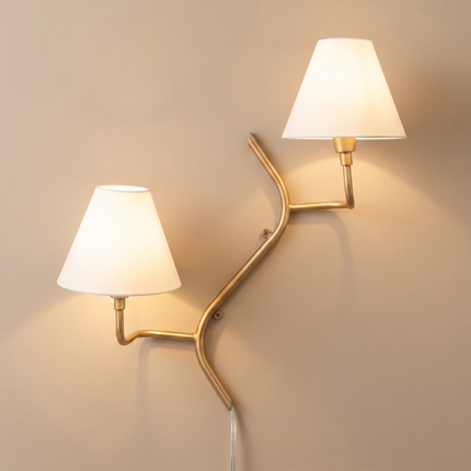 3 Light Wall Sconce, Modern Brass Wall Lamp, Sculptural Lighting, Bedroom Sconce, Living Room Light, Handmade Accent Home lighting Fixture.