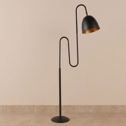 Floor Lamp in Matte Black, Modern Sculptural Standing Floor Lamp, Minimalist Reading, Lamp,Contemporary Living & Bedroom Modern Decoration