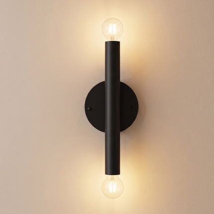 Matte Black Wall Sconce, Double Sided Light Fixture, Minimalist Up Down Wall Lamp, Industrial Lighting, Bedroom Hallway & Living RoomModern