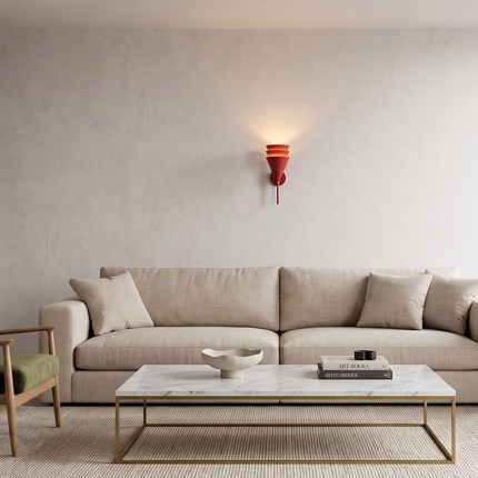 Red Wall Light, Modern Wall Sconce, 3 Tier Wall Lamp, Sculptural Lighting, Contemporary Sconce, Statement Light, Art Deco Home Decor Design