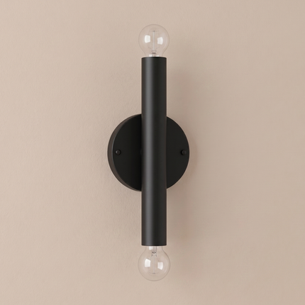 Matte Black Wall Sconce, Double Sided Light Fixture, Minimalist Up Down Wall Lamp, Industrial Lighting, Bedroom Hallway & Living RoomModern