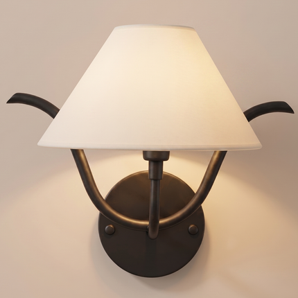 Matte Black Double Wall Sconce, Modern 2 Light Wall Lamp, Minimalist Bedroom Lighting, Contemporary Wall Light Fixture for Home Décor Indoor