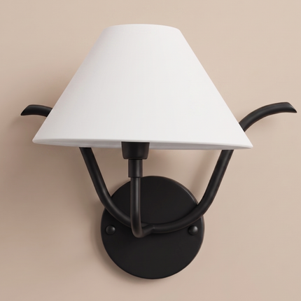 Matte Black Double Wall Sconce, Modern 2 Light Wall Lamp, Minimalist Bedroom Lighting, Contemporary Wall Light Fixture for Home Décor Indoor