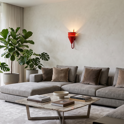 Red Wall Light, Modern Wall Sconce, 3 Tier Wall Lamp, Sculptural Lighting, Contemporary Sconce, Statement Light, Art Deco Home Decor Design