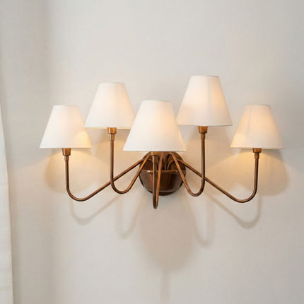Unfold timeless elegance with the Brown Antique wall sconce masterpiece Brass Golden