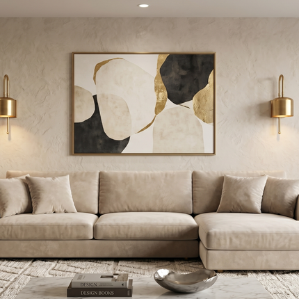 Brass Wall Sconce, Glam Wall Light, Gold Cylinder Shade Sconce, Luxury Wall Lamp, Bedroom Lighting, Hallway Accent Light, Brass Fixture.