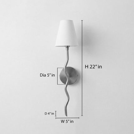 Matte Black Wall Sconce Modern Wavy Wall Sconce, Luxury Minimalist Bedroom Bedside Lamp, Scandinavian Lighting Fixture Lights Design Lamp