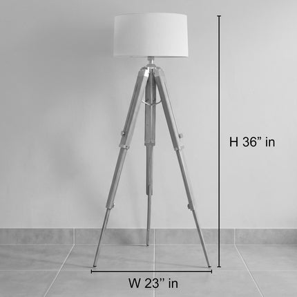 Floor Lamp with Tripod Modern Light Lamp, Natural Wood Standing Lamp, Scandinavian Nordic Living Room Light, Handmade in India