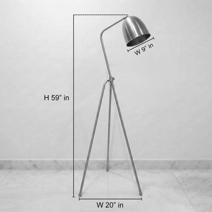 Floor Tripod Lamp Black Standing Light, Modern Floor Lamp for Living Room, Bedroom, Reading Corner Office, Mid Century Tripod Lighting Decor