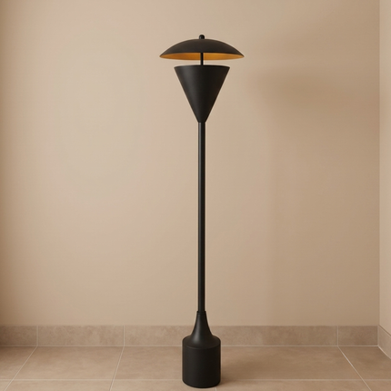 Floor Lamp Matte Black Modern Sculptural Standing Light for Living Room Bedroom Contemporary Minimalist Floor Lighting Luxury Designer Decor