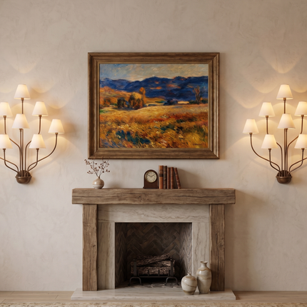 Wall Light – Luxury Antique Brass 8-Light Wall Sconce with White Fabric Shades | Wall Lighting Fixture for Living Room Bedroom Hallway Decor