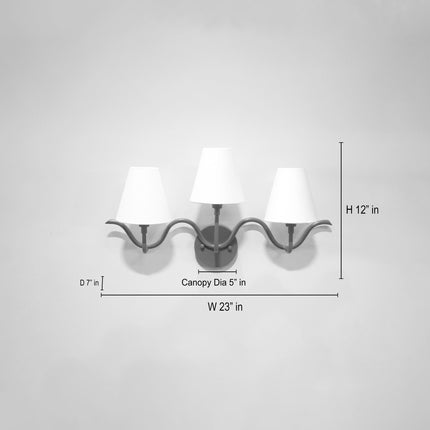 Illuminate Your Space with Yellow Triple Shade Sconces Yellow Golden