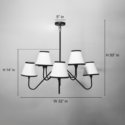 The Matte Black Chandelier Light redefines sophistication with bold contemporary charm. matte black