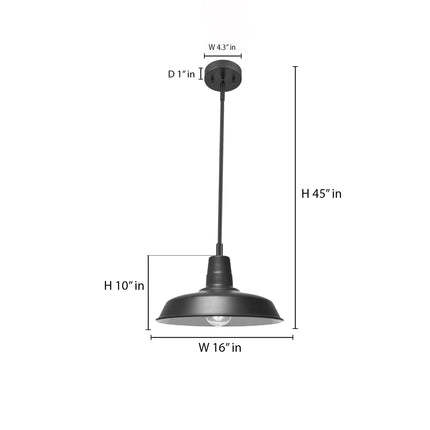 Matte Black Industrial Pendant Lamp: Adjustable Cable Light matte black