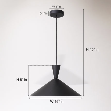 "Radiant Elegance: Artisanal Luxury Hanging Light for Upscale Interiors" Matte black
