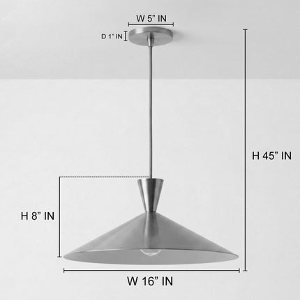 Hanging Light – Modern Matte Black Cone Hanging Light | Minimal Scandinavian Ceiling Light for Dining Room, Kitchen and Café Decor